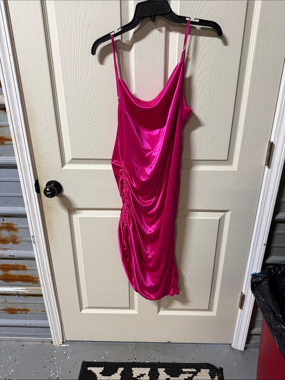 Hot Pink Satin Slip Dress